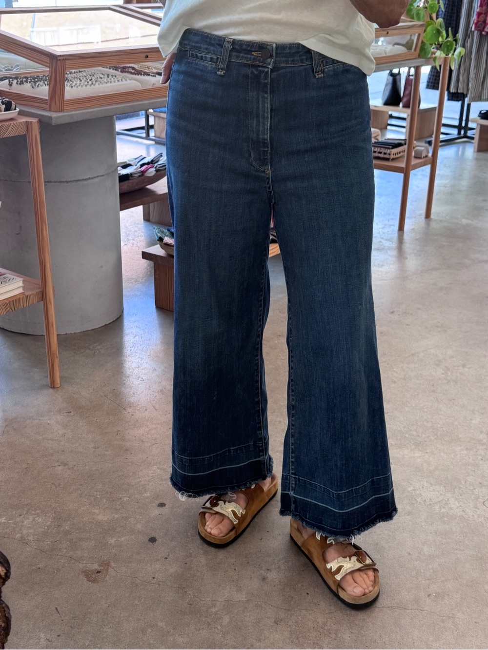 Veronica Beard Wide Leg Crop Gaucho Jean 29